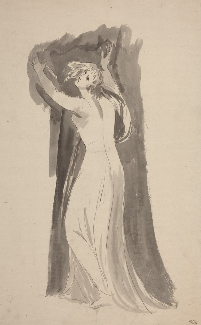 En studie av Miranda i ”Stormen” av George Romney