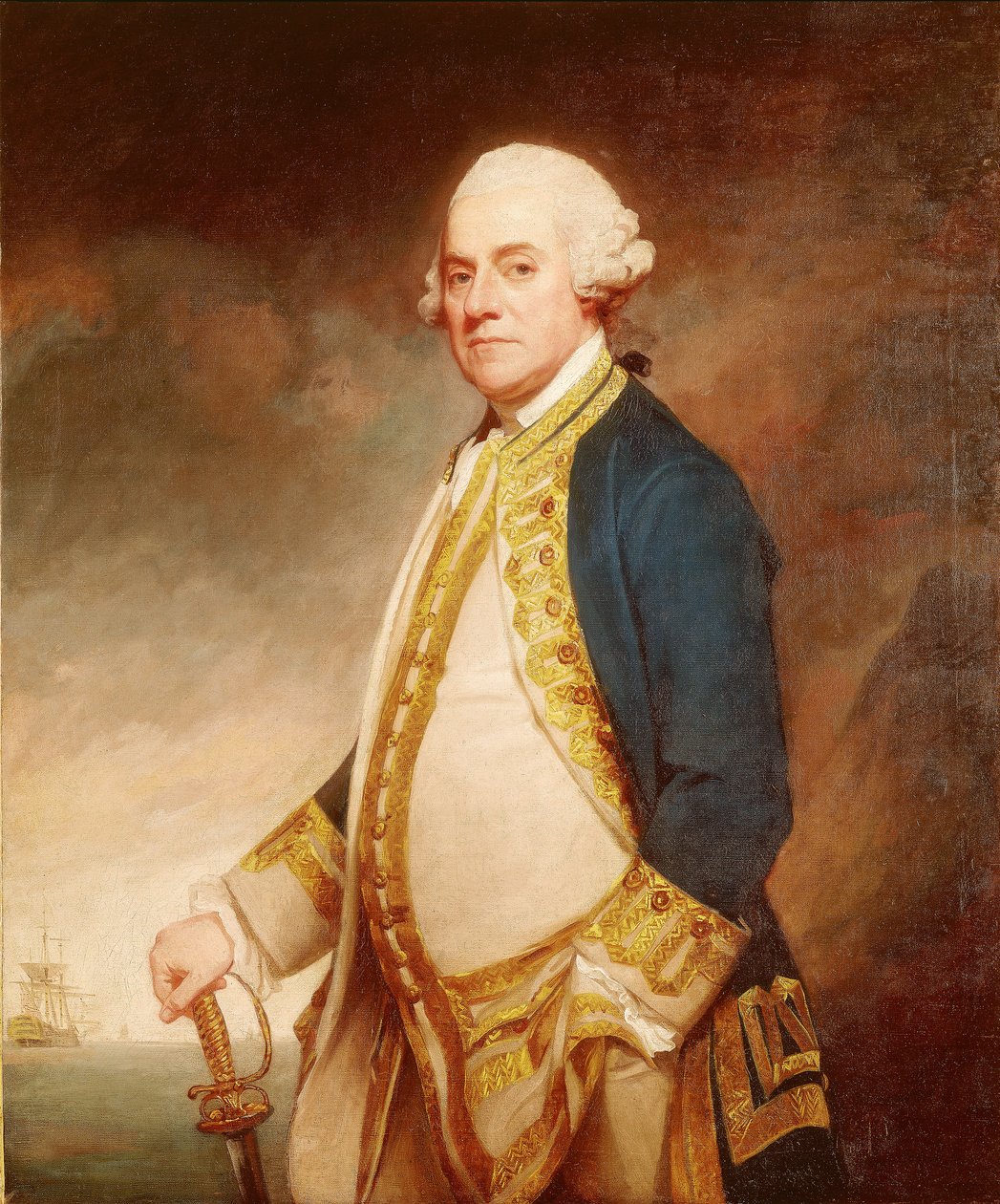 Amiral Sir Charles Hardy (cirka 1716-1780) av George Romney