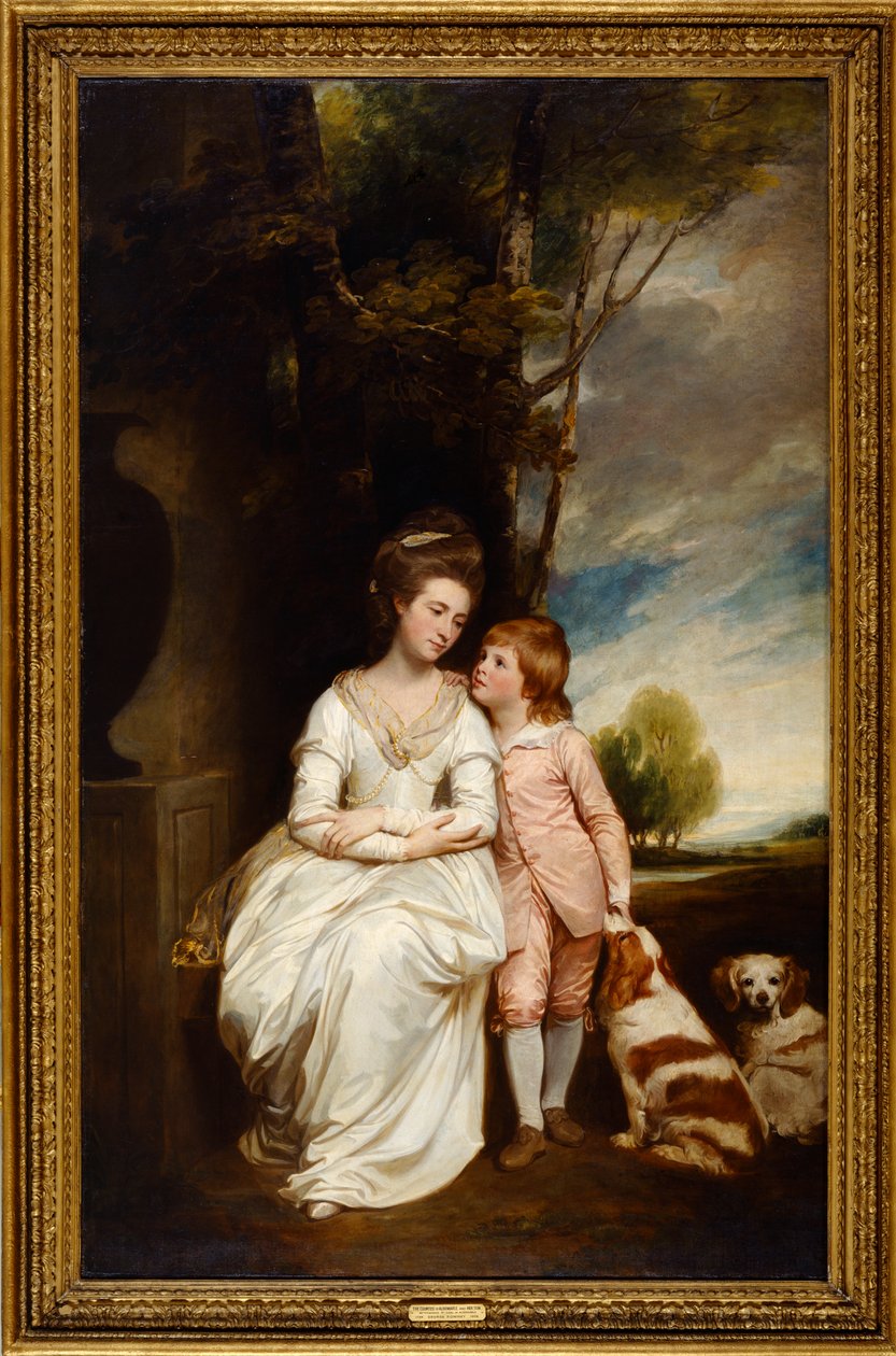 Anne grevinna av Albemarle och hennes son av George Romney