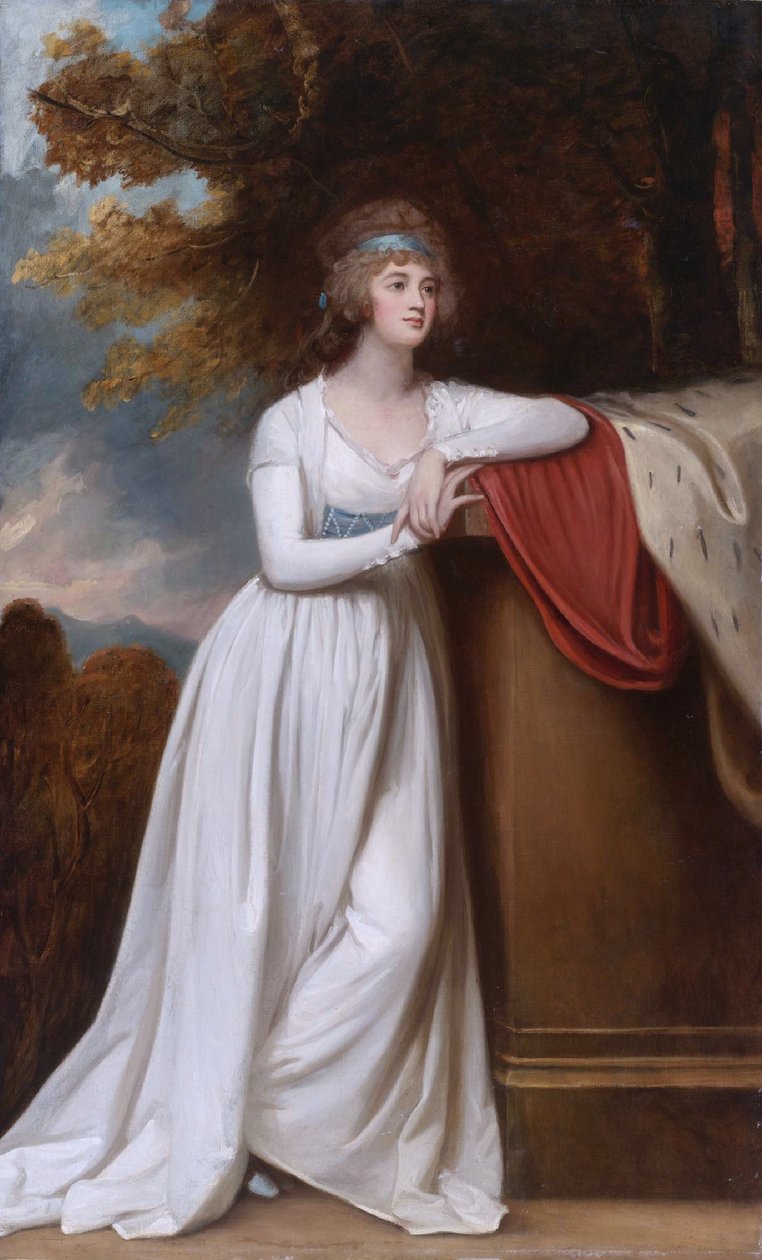 Barbara, markisinna av Donegal, tredje hustru till Arthur Chichester, 1:a markisen av Donegall av George Romney