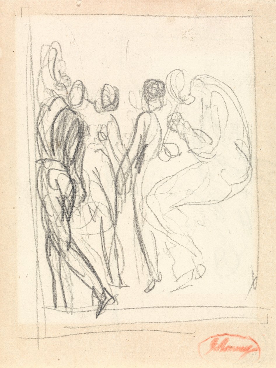 Dansare och musiker, troligen till ”L’Allegro” av George Romney