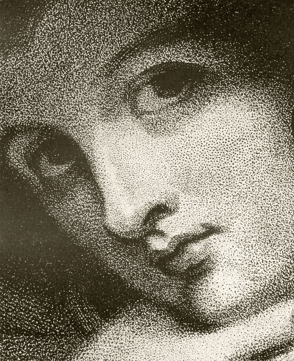 Detalj av Emma, Lady Hamilton, graverad av John Jones, från 