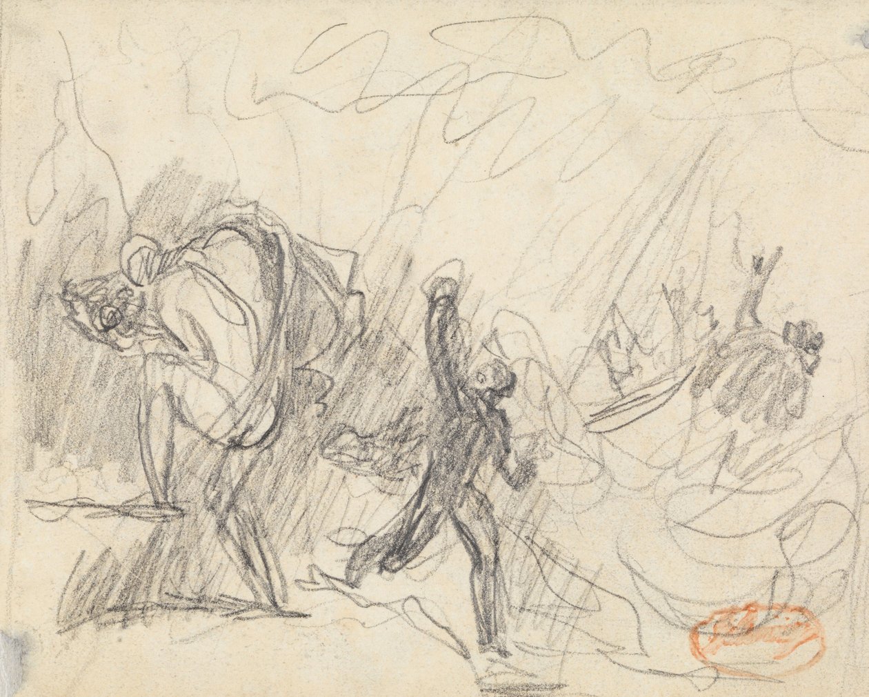 Studie i figurkomposition 20 av George Romney