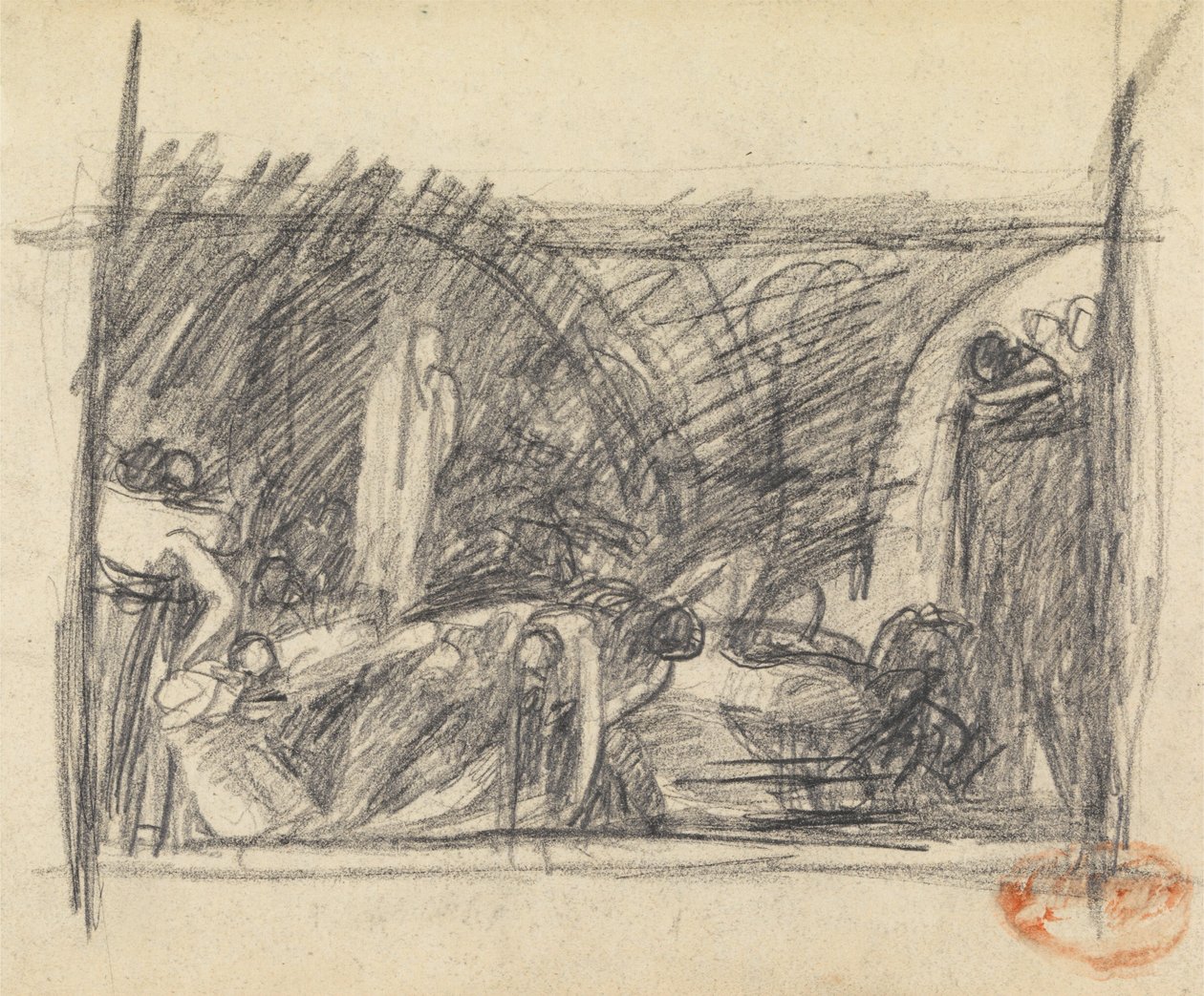 Studie i figurkomposition 3 av George Romney