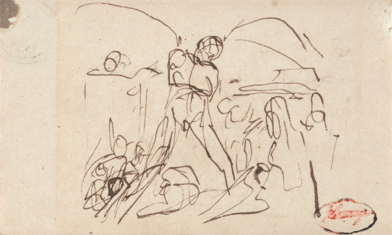Figurkomposition; möjligen Simson och Delila av George Romney