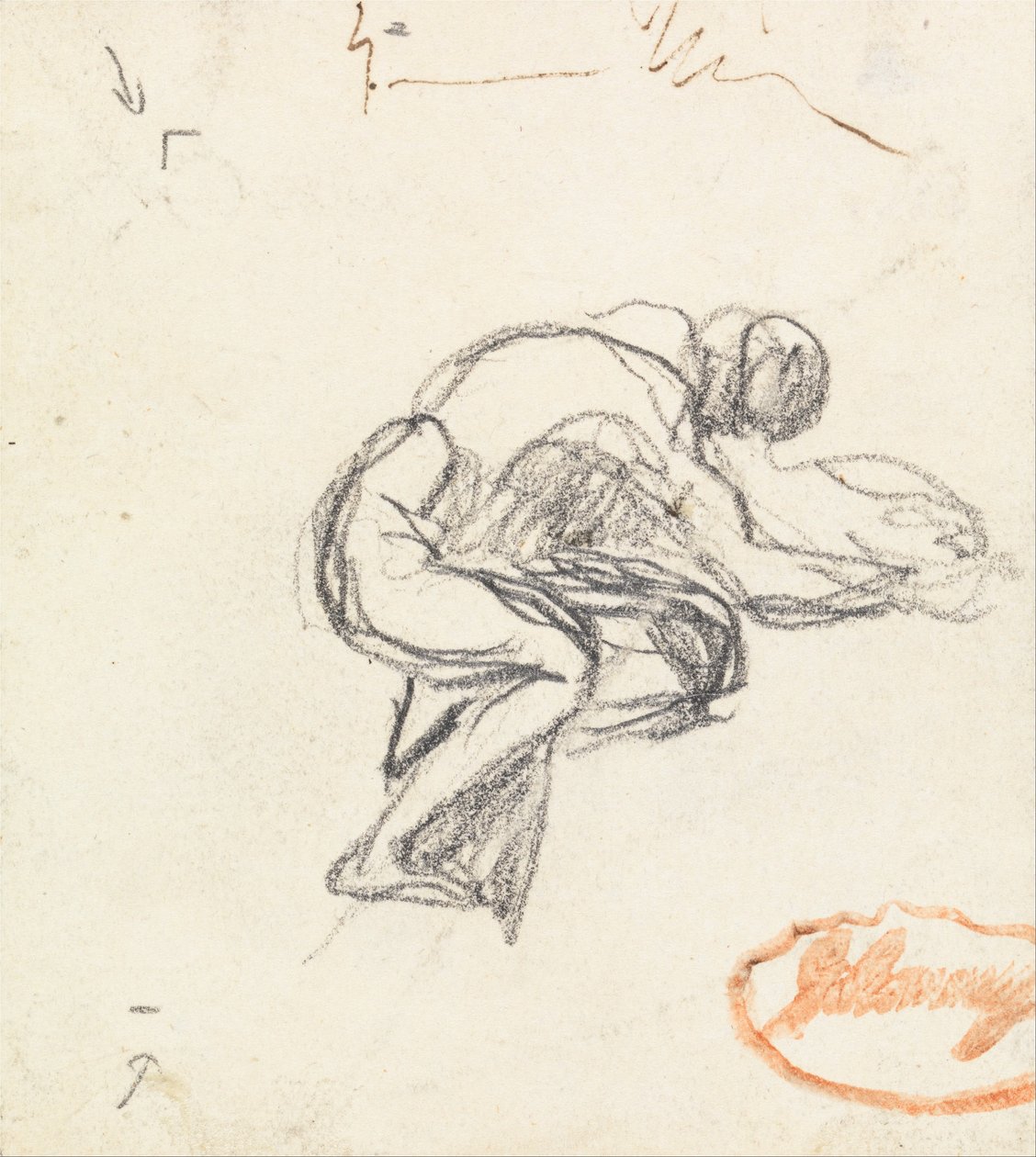 Figur Studie 3 av George Romney