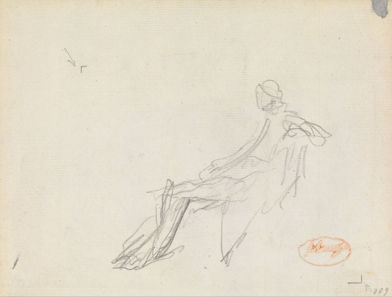 Figur Studie 9 av George Romney