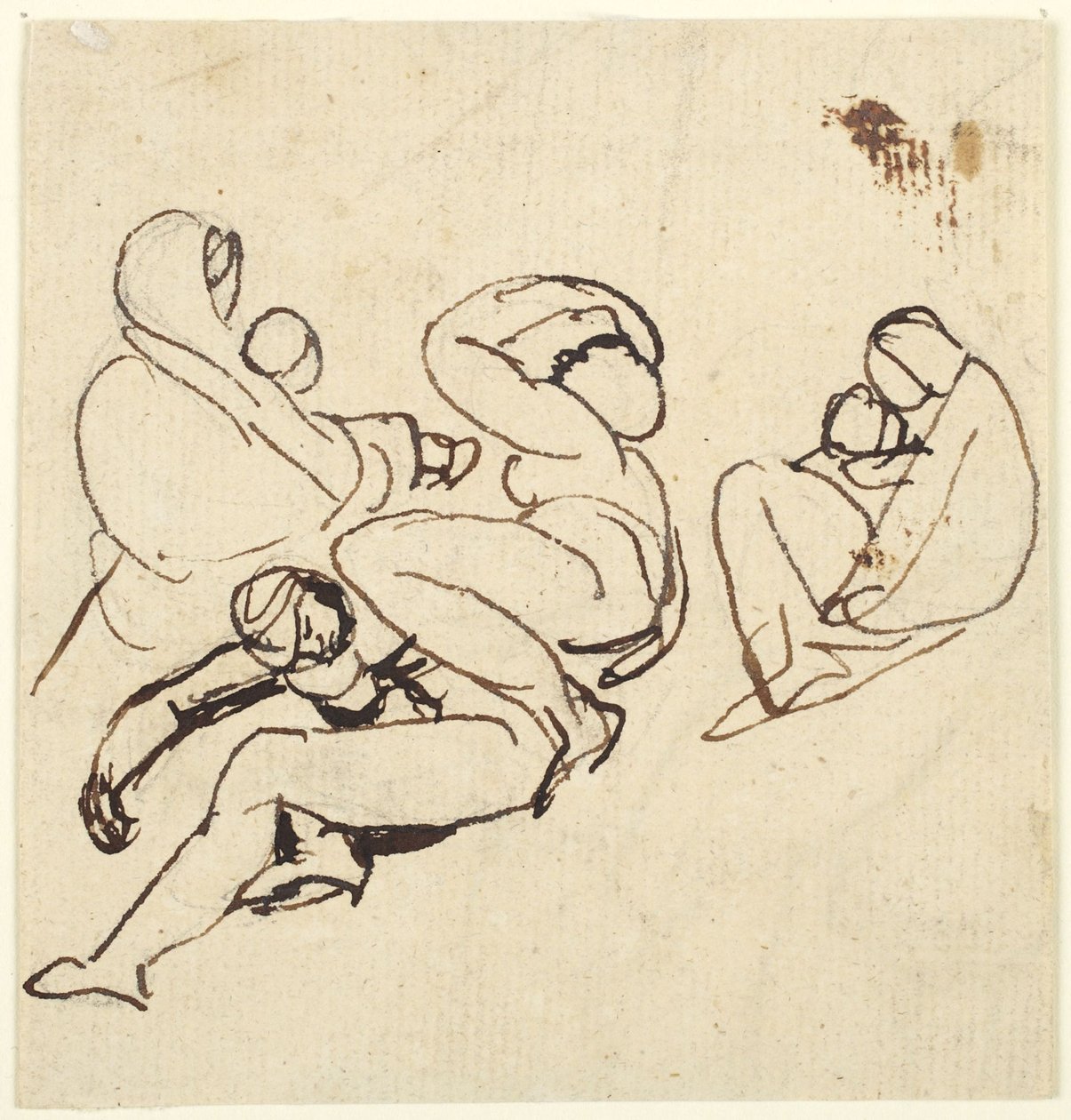 Figurstudier av kvinnor och barn som lider av George Romney