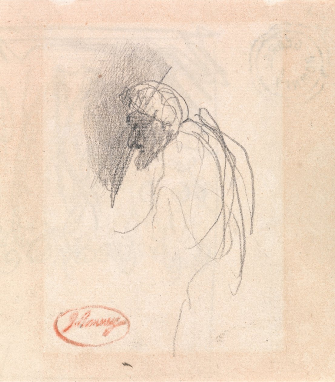Figur med täckt huvud av George Romney
