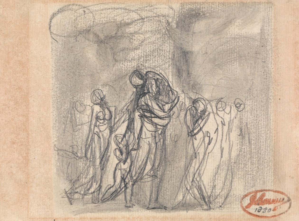 En flyende grupp av figurer av George Romney