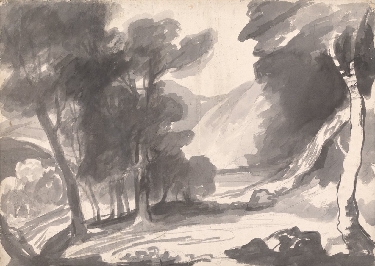 En glada i en skog av George Romney