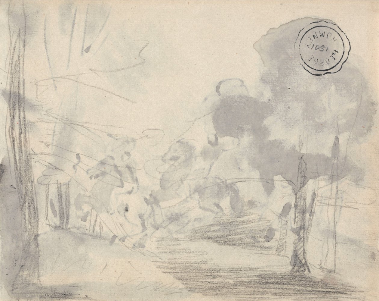Glänta med träd av George Romney