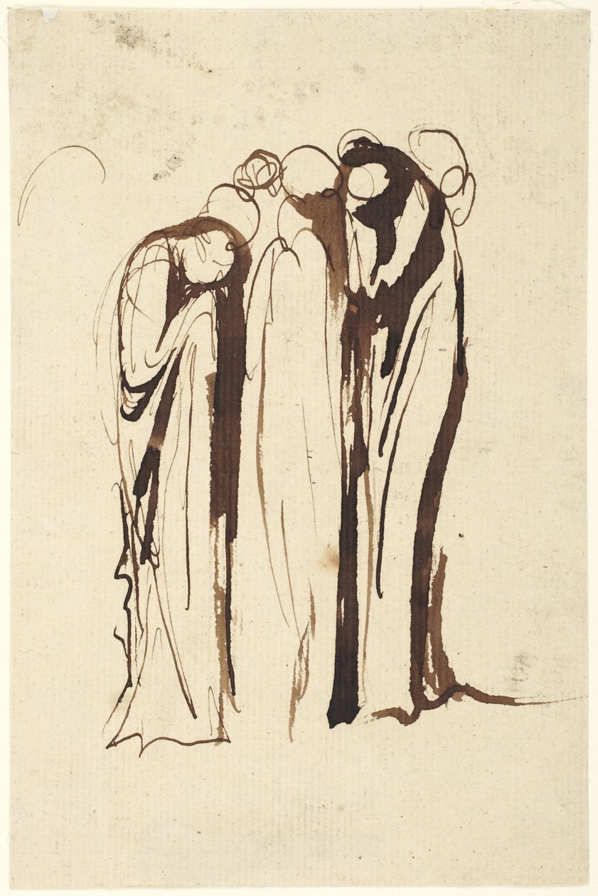 En grupp stående figurer som gråter av George Romney