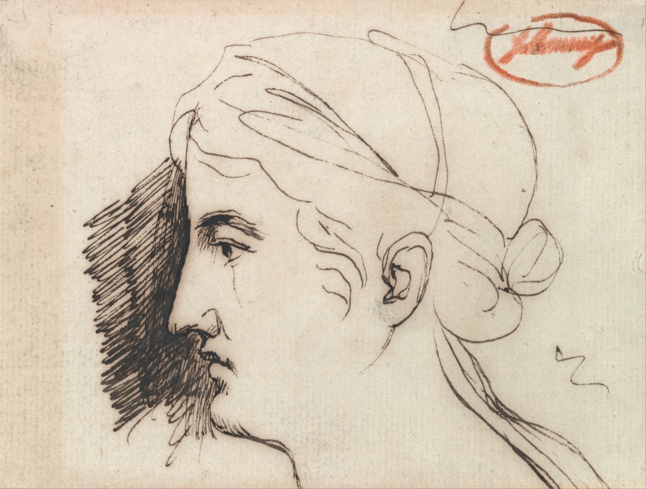 Huvud av en kvinna av George Romney