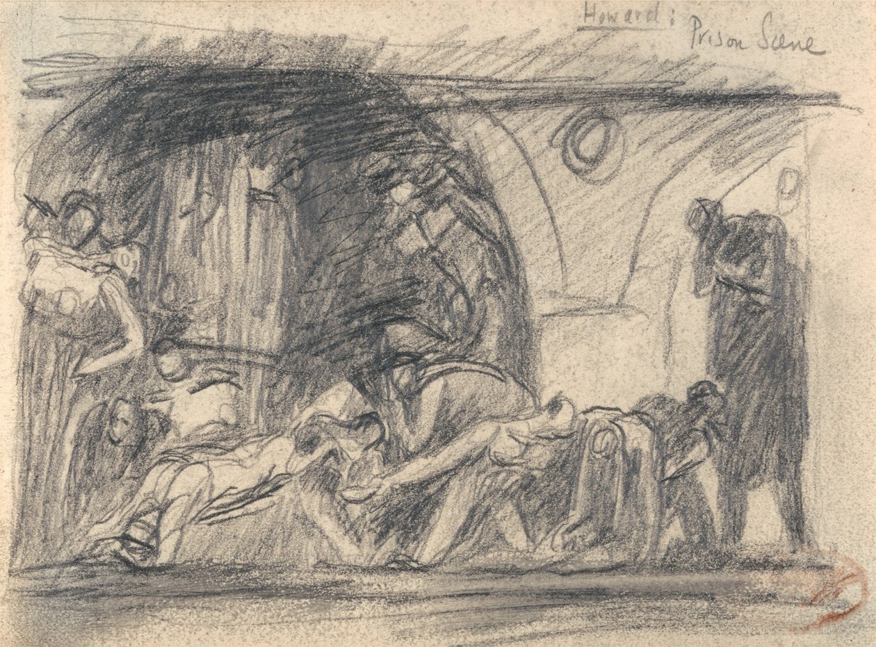Howard på besök i ett fängelse av George Romney