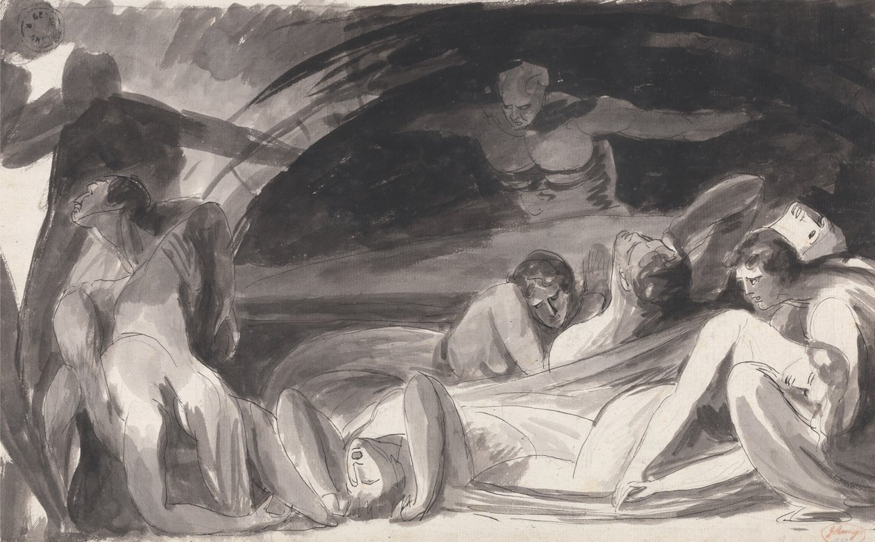 John Howard besöker ett karantänhem av George Romney