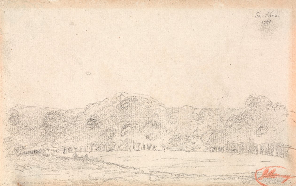 Landskap, möjligen Eartham av George Romney