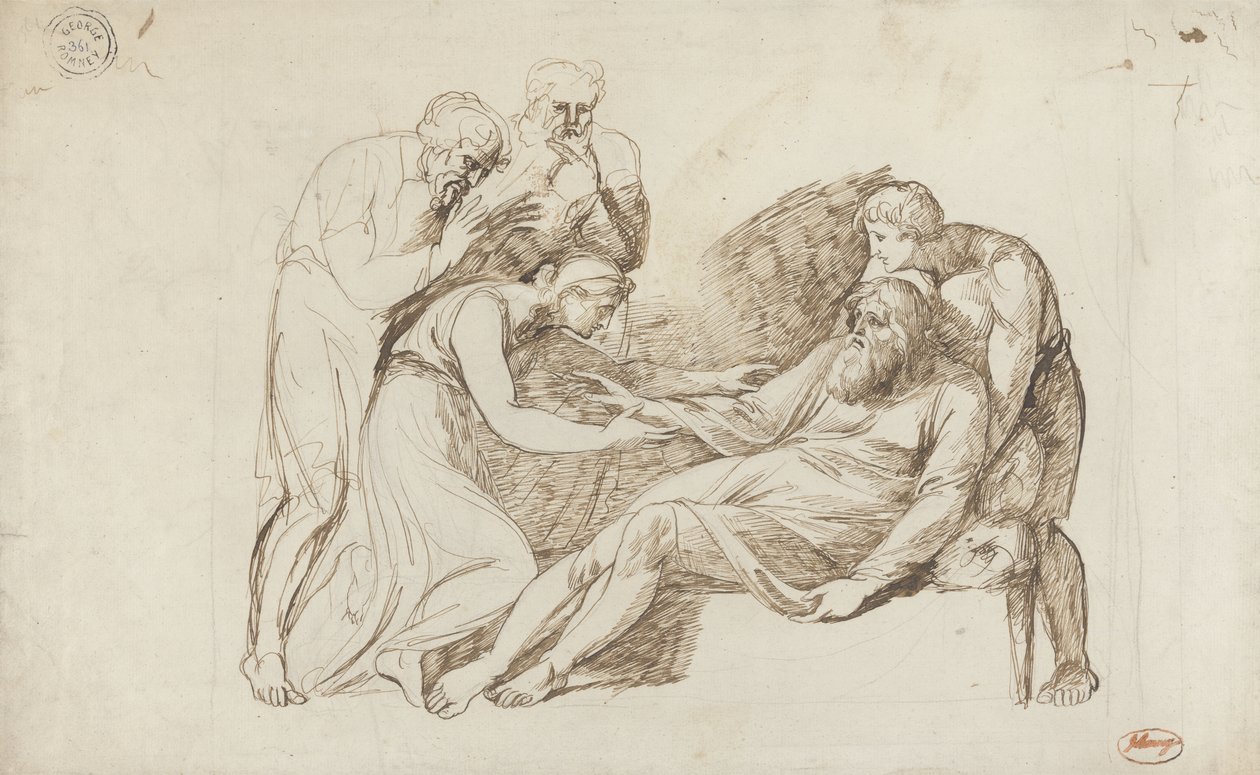 Lear väckt av Cordelia av George Romney