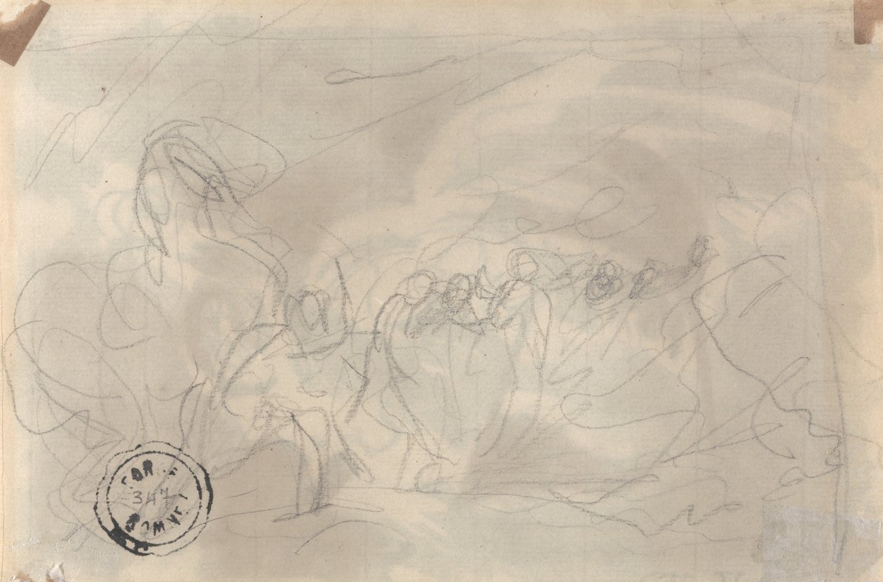 Macbeth möter de tre häxorna av George Romney