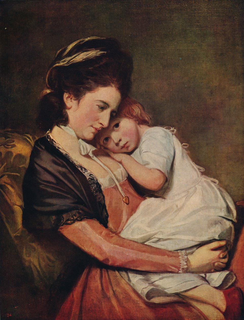 Mrs Johnstone och hennes son, 1775-1780, c1915 av George Romney