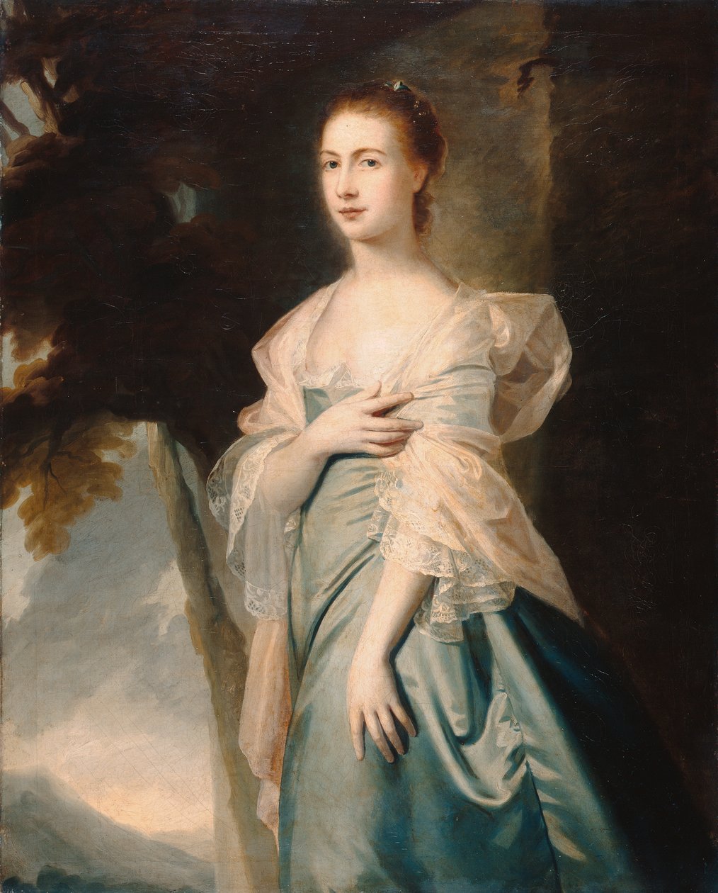 Mrs Margaret Ainslie (olja på duk) av George Romney