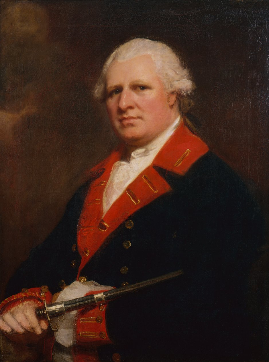 Porträtt av överste Patrick Duff (olja på duk) av George Romney