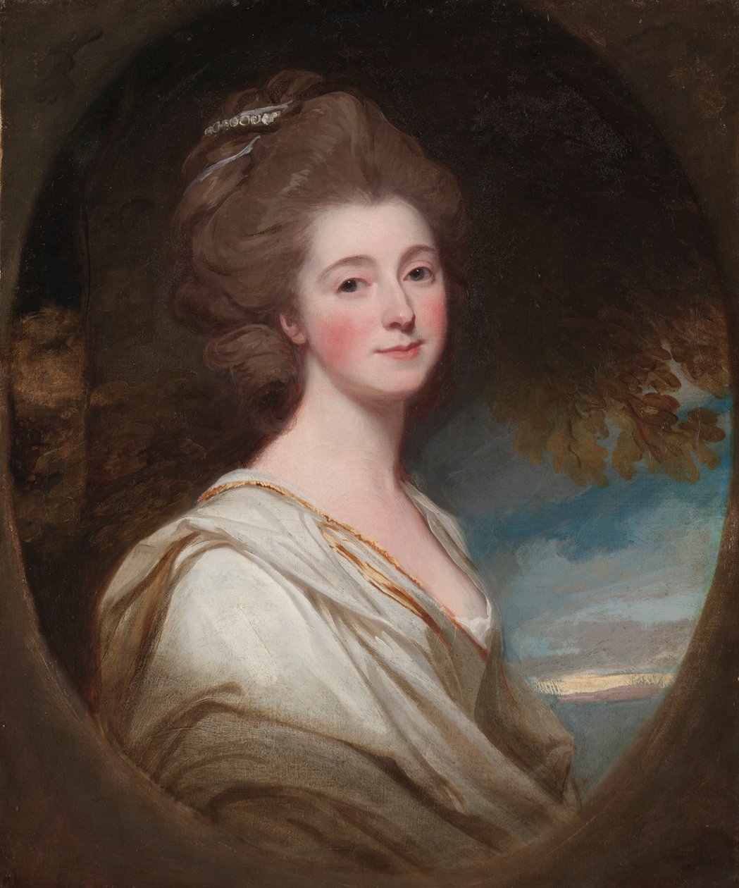 Porträtt av Jane Hoskyns, ca. 1778-1780 (olja på duk) av George Romney