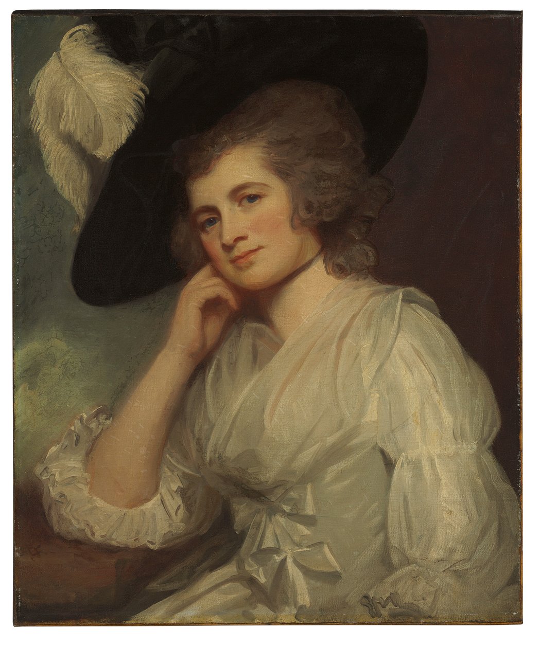 Porträtt av Lady Laetitia A Court av George Romney