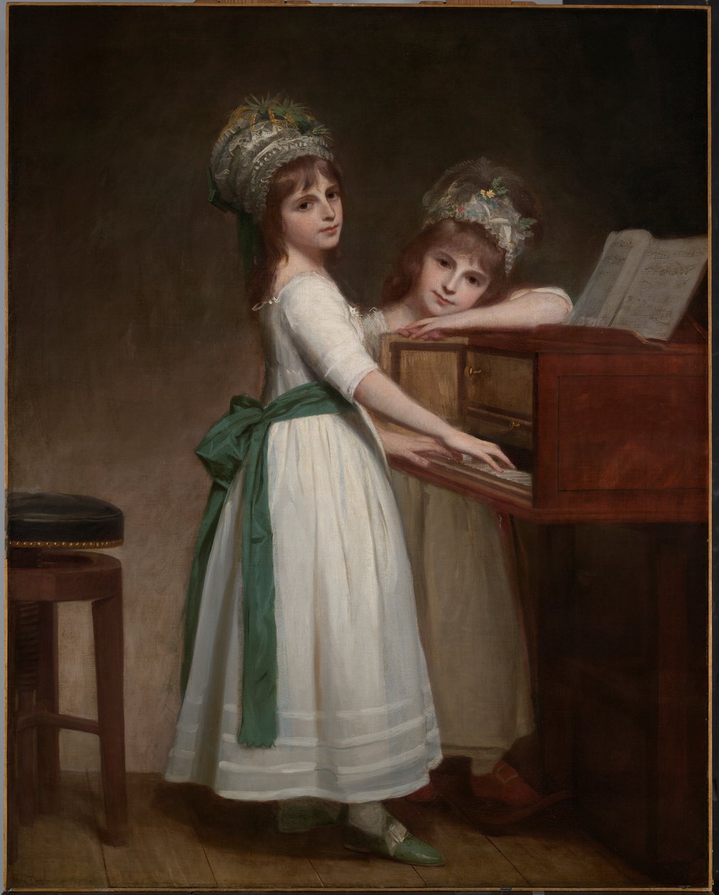 Porträtt av Maria och Catherine, Edward Thurlows döttrar, 1:a baron Thurlow av George Romney