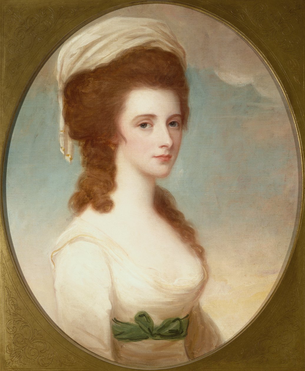 Porträtt av fröken Mariah Copley (olja) av George Romney