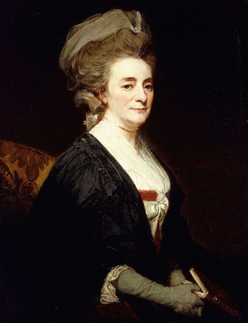 Porträtt av en dam som sägs vara fru, av George Romney