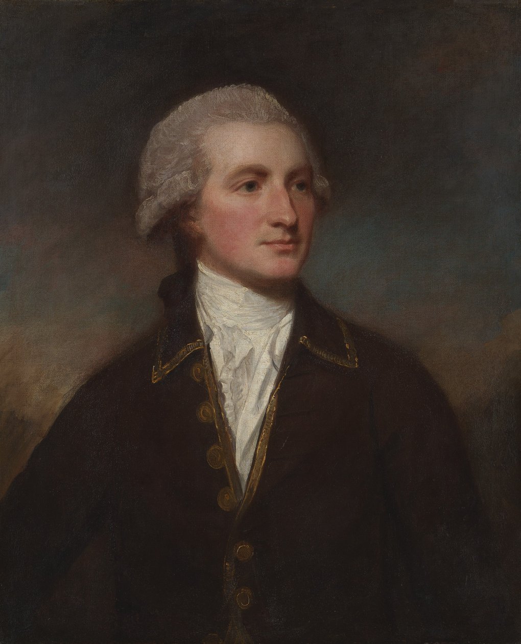Porträtt av en man. av George Romney