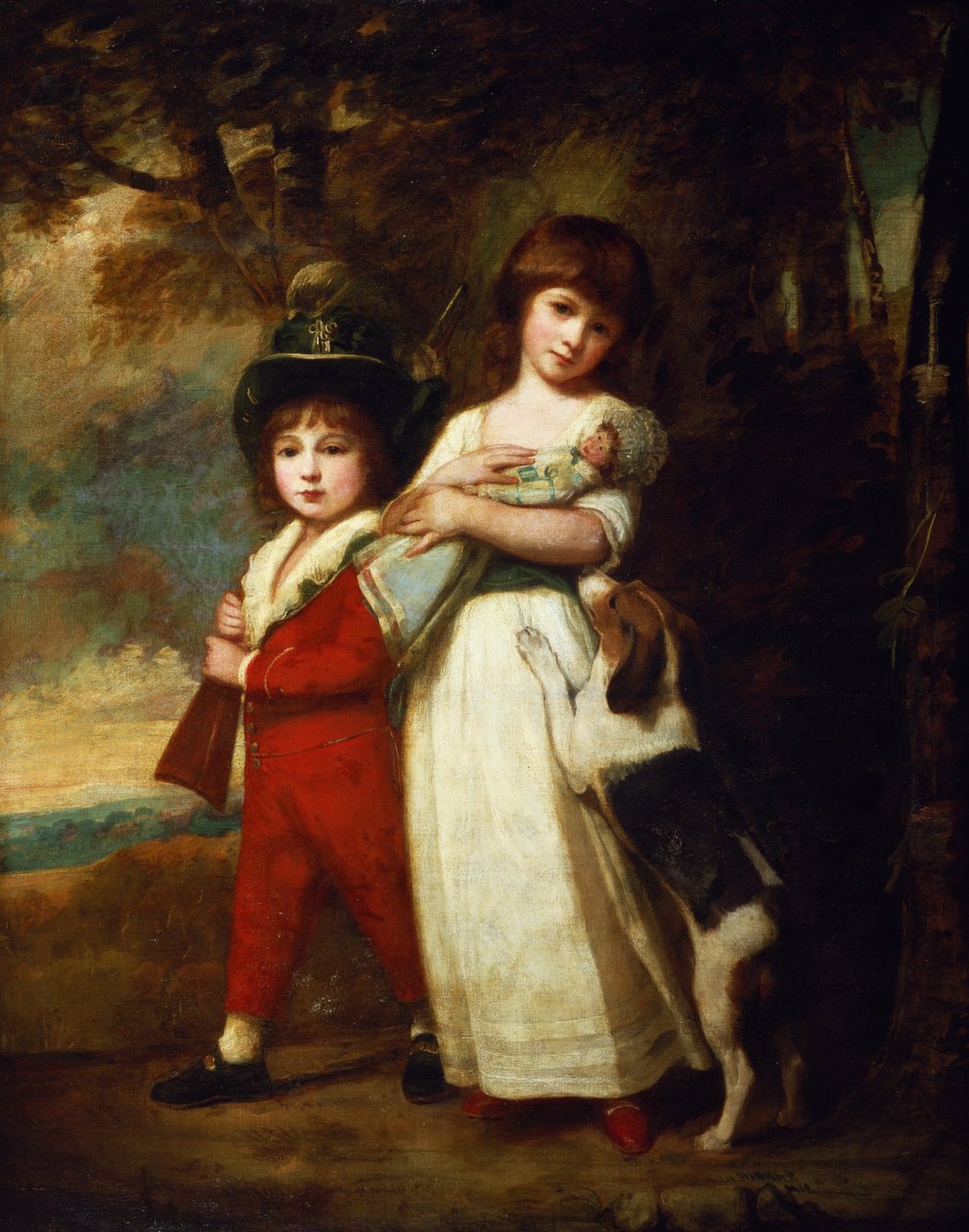 Porträtt av Vernon-barnen av George Romney