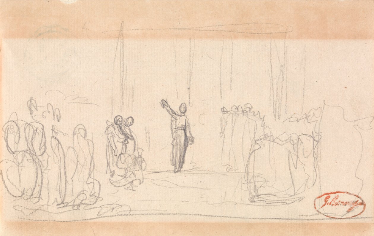 Kanske en folkmassa framför en profetissa av George Romney