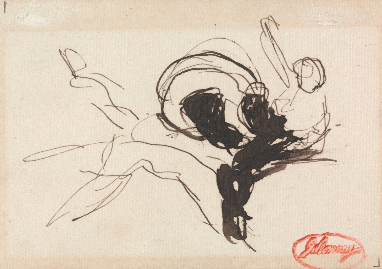 Kanske en stridsscen av George Romney