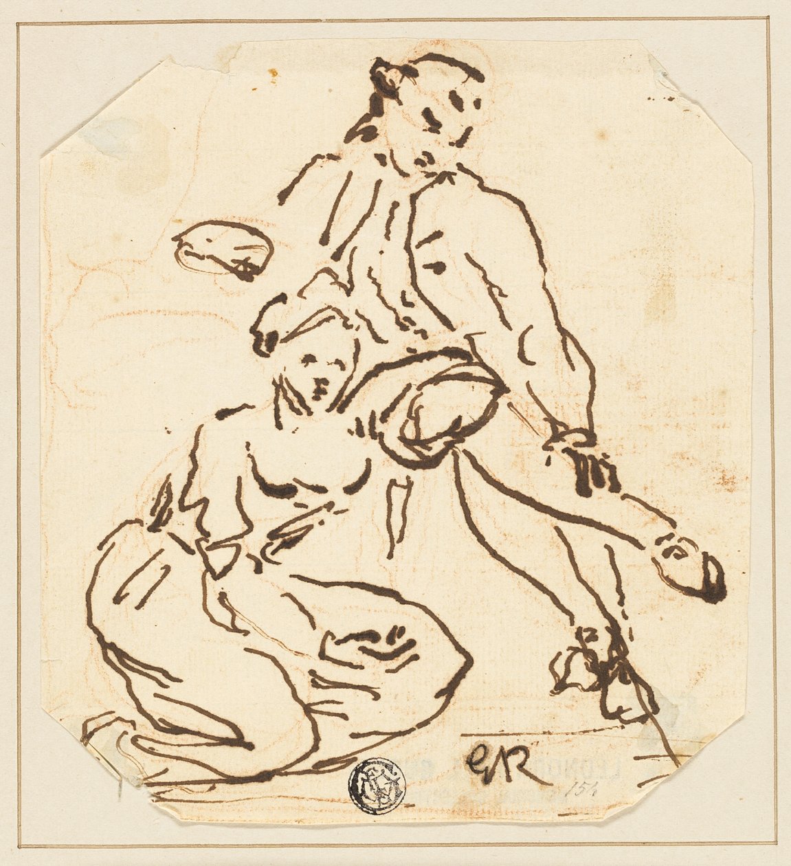 Sittande man och kvinna av George Romney