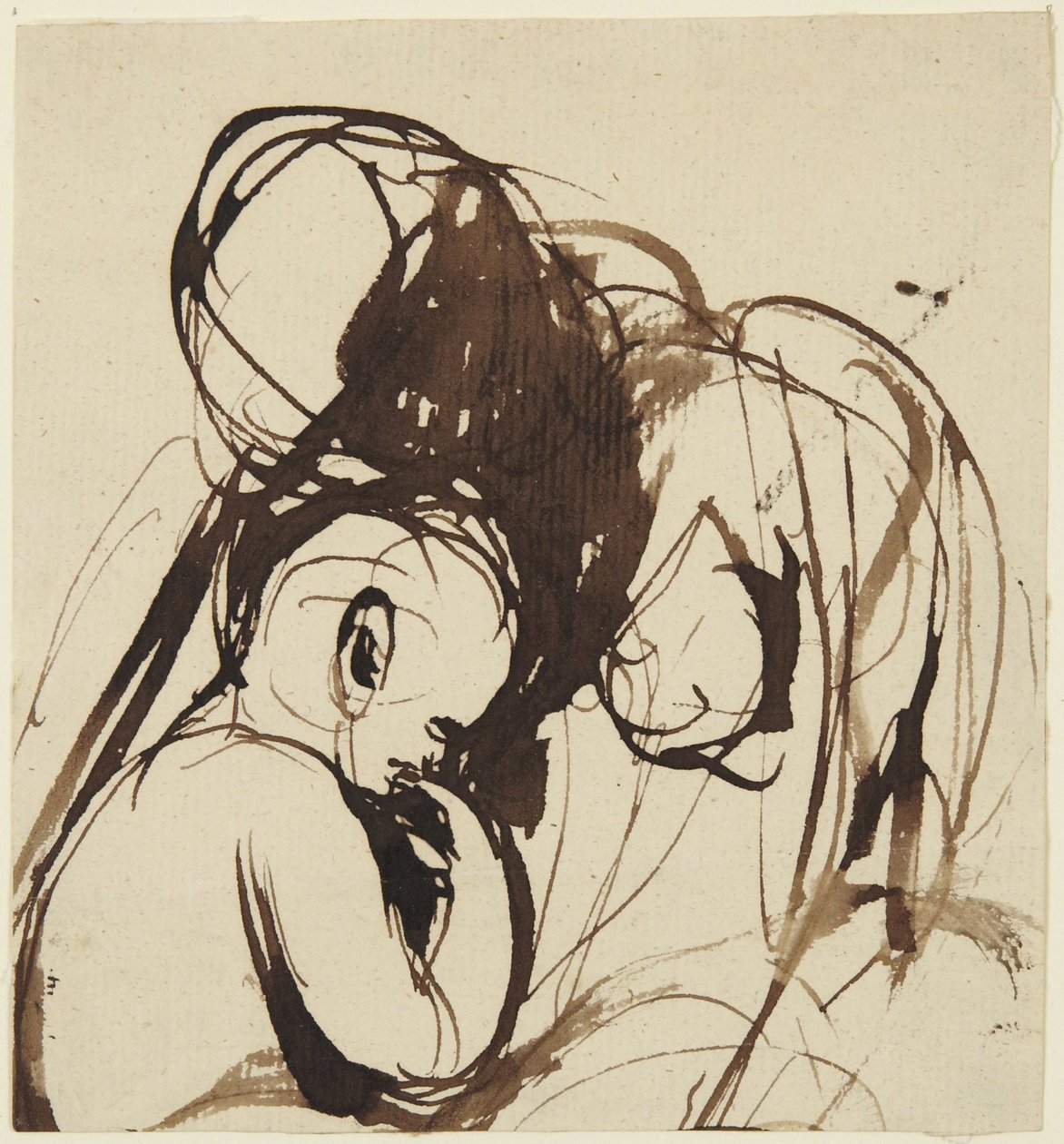 Sittande kvinna och barn av George Romney