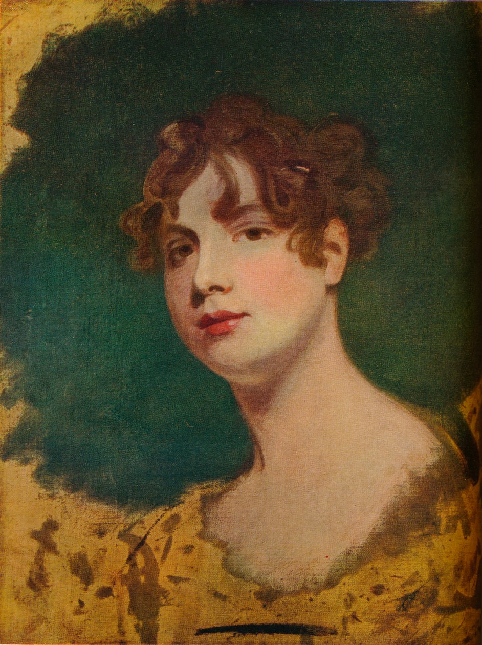 Skiss av ett kvinnligt huvud, 1700-tal av George Romney