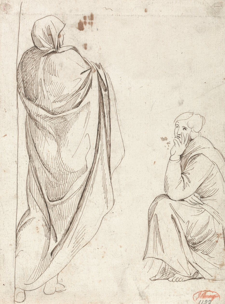 Stående figur och sittande figur av George Romney