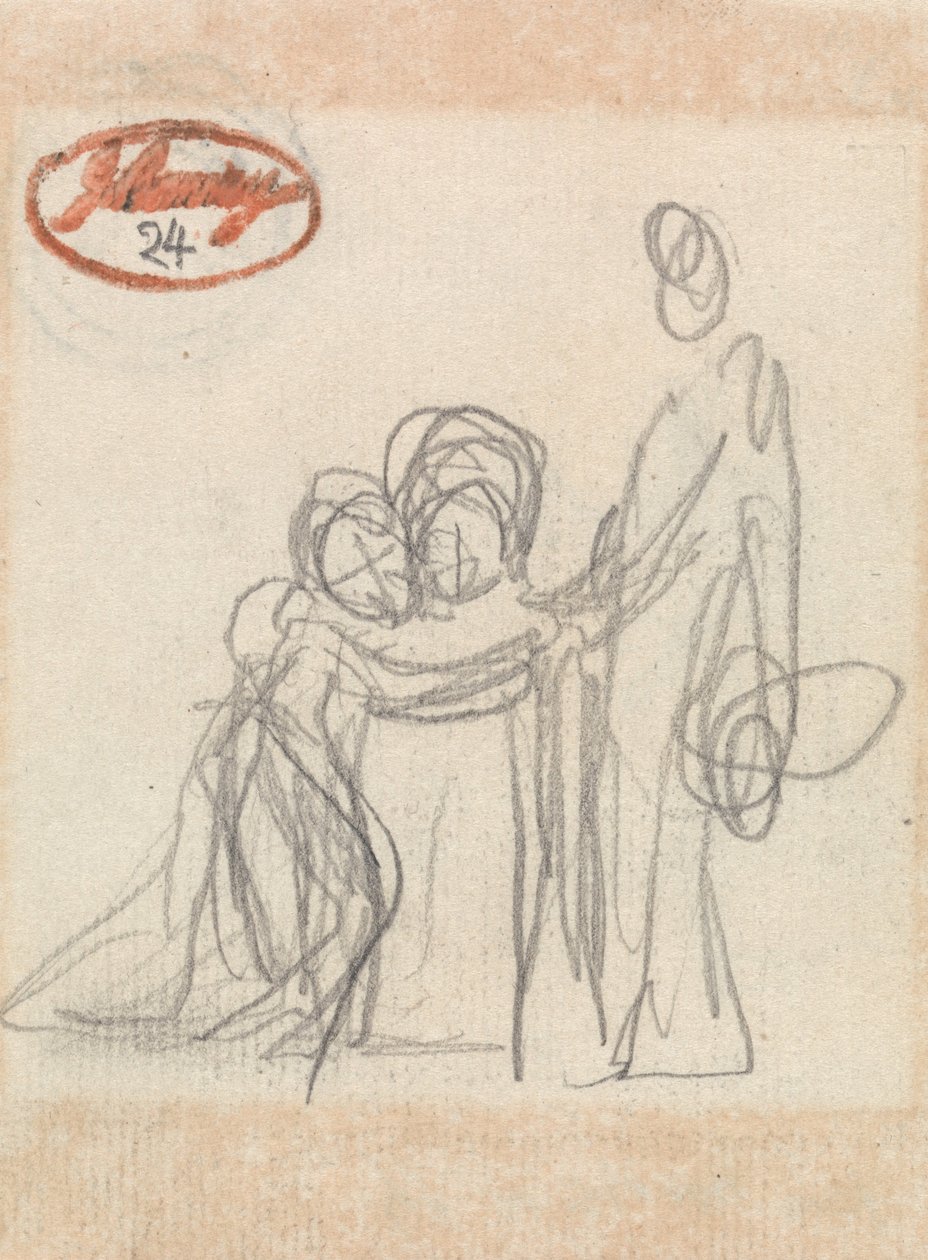 Stående figur med två barn av George Romney