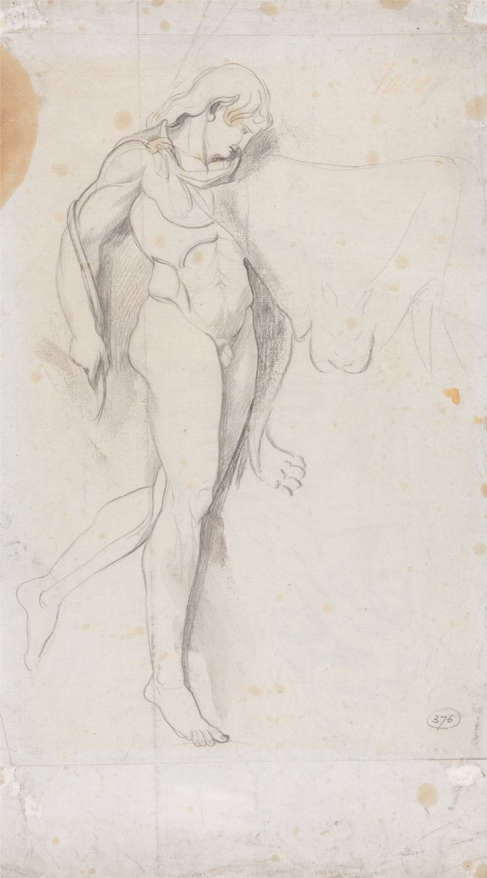 Stående manlig nakenbild av George Romney
