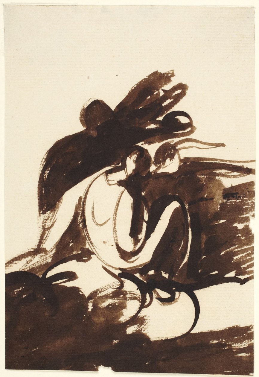Studie av en grupp figurer av George Romney