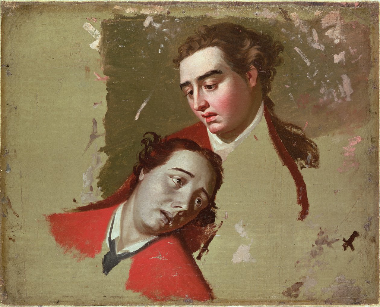 Studie för general Wolfes död i Quebec, 1762-63 av George Romney