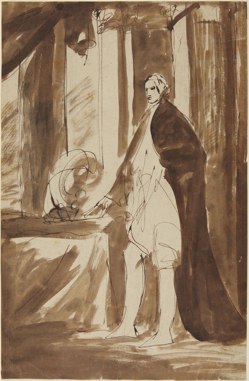 Studie till ett porträtt av en man av George Romney