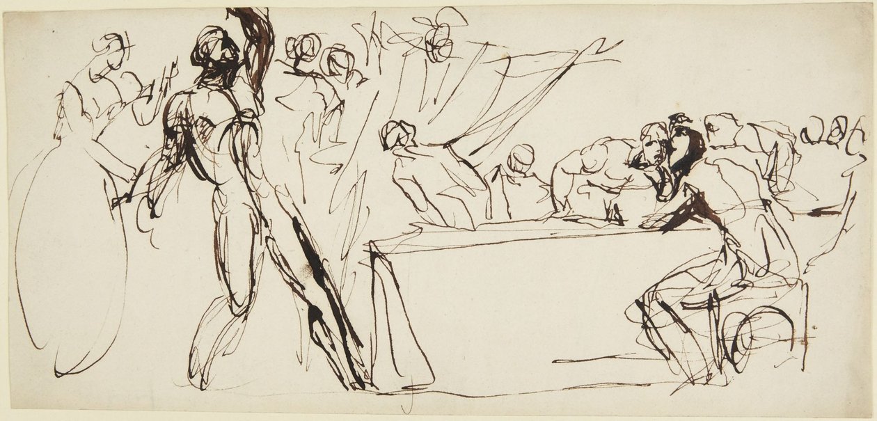 Analys av Banquos spöke från bankettscenen i Macbeth av George Romney