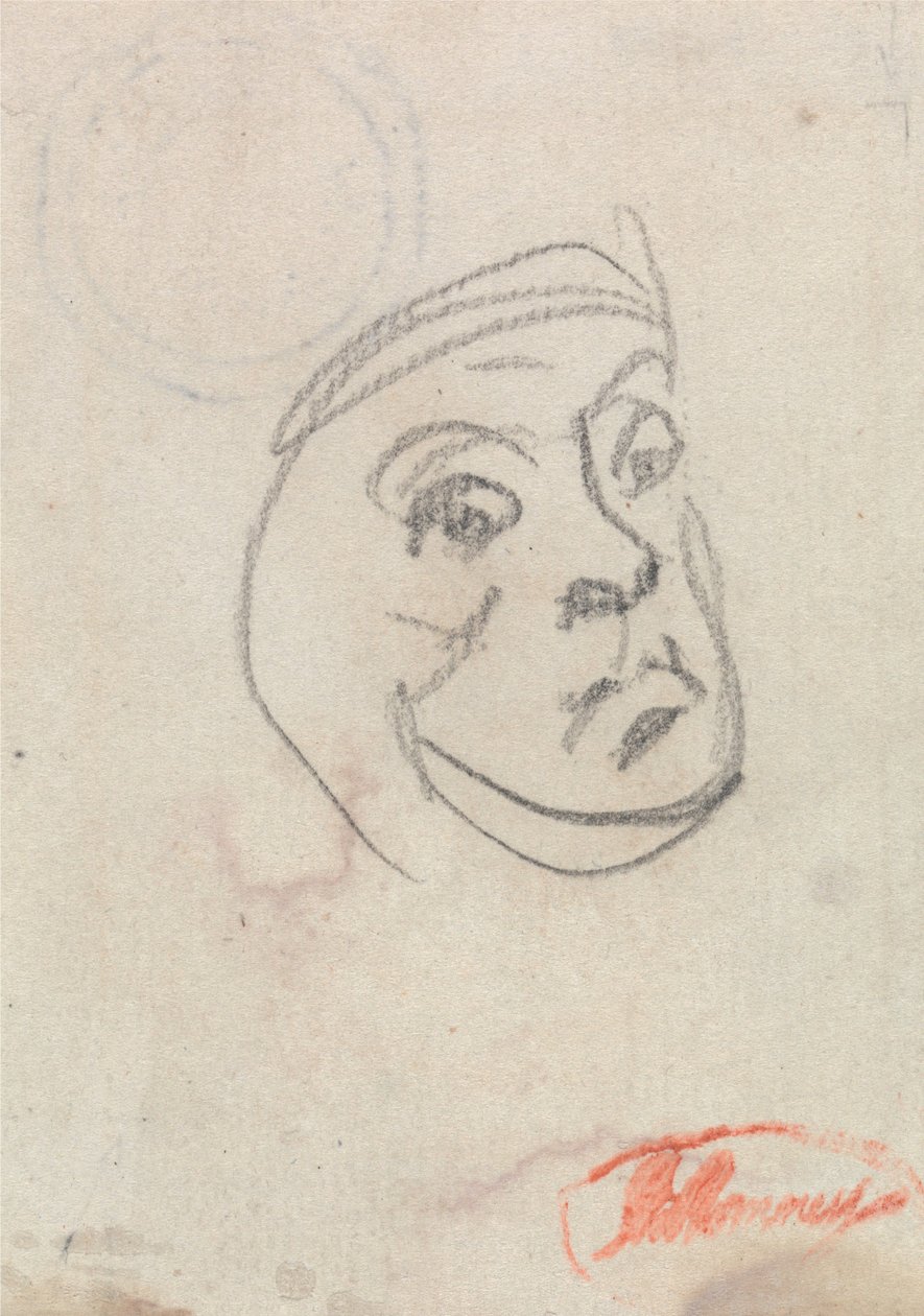 Studie av ett huvud av George Romney
