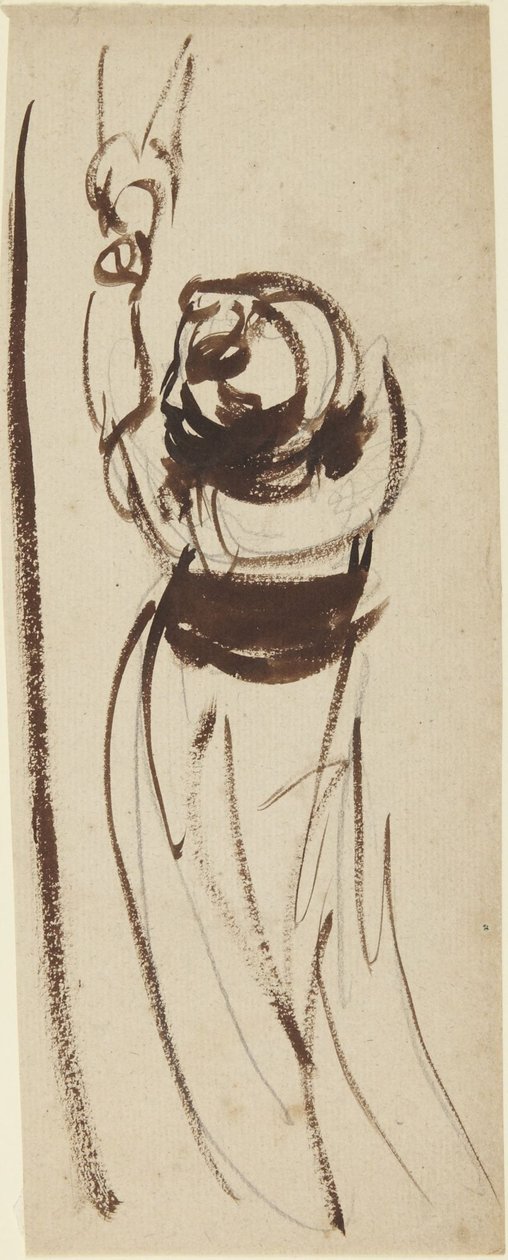 Studie av ett barn som sträcker sig uppåt av George Romney