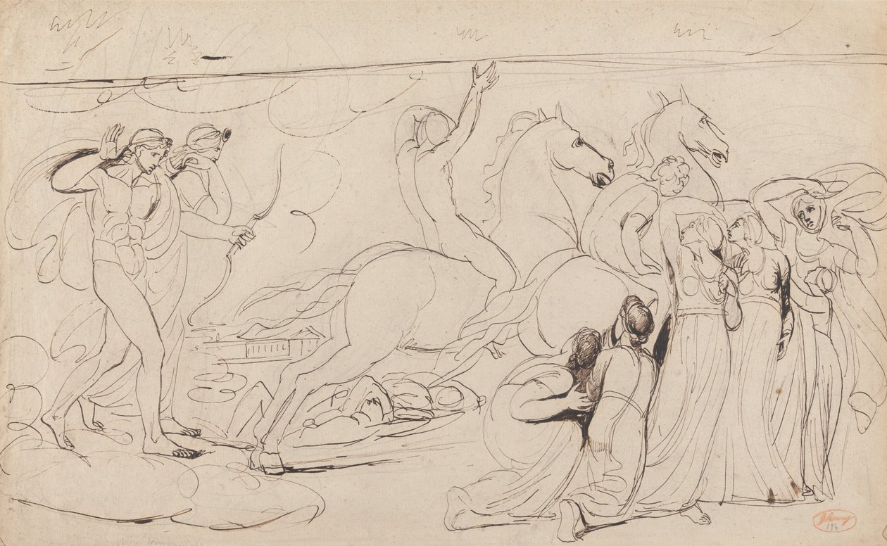 Förintelsen av Niobes barn av George Romney
