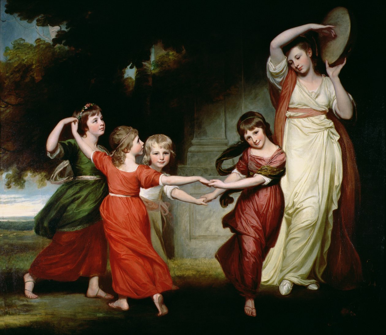Familjen Gower, ca 1776-77 av George Romney