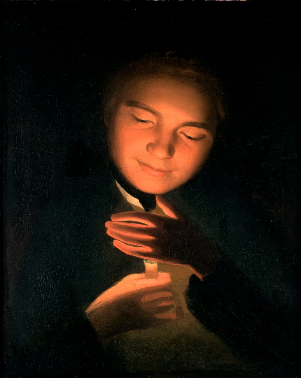 Konstnärens bror James, med ett ljus, 1761 av George Romney